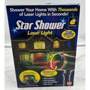 Star Shower Laser Light BulbHead Red and Green Holiday Projector with Stake